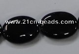 CAB762 15.5 inches 18*25mm oval black agate gemstone beads wholesale