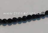 CAB783 15.5 inches 5mm faceted round black agate gemstone beads