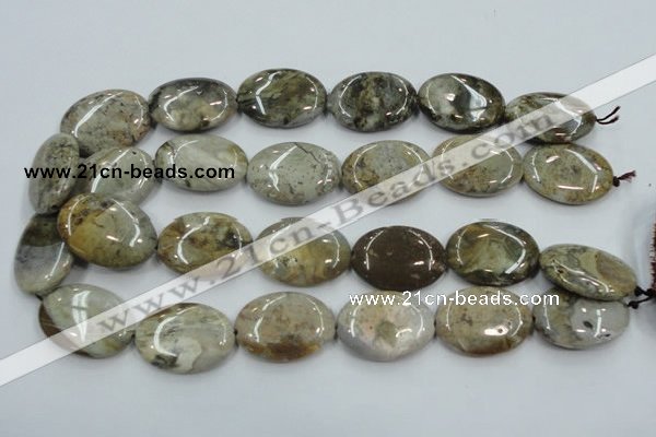 CAB951 15.5 inches 22*30mm oval ocean agate gemstone beads