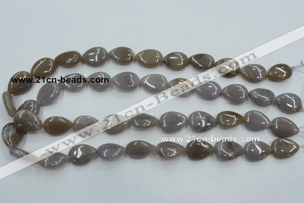 CAB957 15.5 inches 13*18mm flat teardrop ocean agate gemstone beads