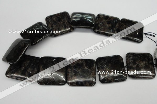CAE85 15.5 inches 35*35mm square astrophyllite beads wholesale