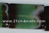 CAG1060 15.5 inches 30*40mm flat tube rainbow agate beads