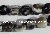 CAG1405 15.5 inches 12mm faceted round line agate gemstone beads