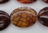 CAG1468 15.5 inches 22*30mm oval dragon veins agate beads