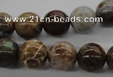 CAG1918 15.5 inches 12mm round green magic agate beads wholesale