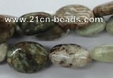CAG1938 15.5 inches 12*16mm oval green magic agate beads