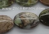 CAG1941 15.5 inches 18*25mm oval green magic agate beads