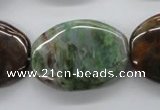 CAG1942 15.5 inches 22*30mm oval green magic agate beads