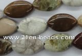 CAG1945 15.5 inches 12*20mm marquise green magic agate beads