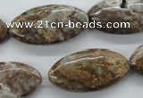 CAG1946 15.5 inches 15*30mm marquise green magic agate beads