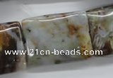 CAG1982 15.5 inches 22*30mm rectangle green magic agate beads