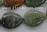 CAG1995 15.5 inches 18*25mm flat teardrop green magic agate beads