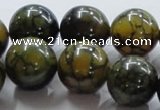 CAG238 15.5 inches 18mm round dragon veins agate gemstone beads