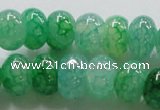 CAG242 13.5 inches 10*14mm rondelle green dragon veins agate beads