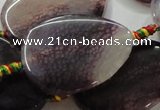 CAG259 15.5 inches 30*40mm flat teardrop dragon veins agate beads