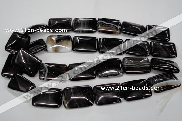 CAG2958 15.5 inches 22*30mm rectangle black line agate beads