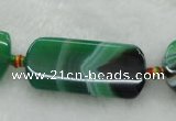 CAG405 15.5 inches 17*40mm rectangle agate beads Wholesale