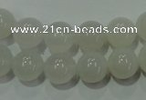 CAG4343 15.5 inches 10mm round white agate beads wholesale
