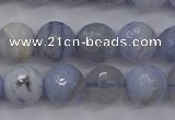 CAG4362 15.5 inches 8mm faceted round blue lace agate beads