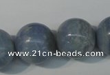 CAG4377 15.5 inches 20mm round dyed blue lace agate beads