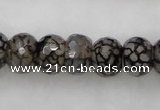 CAG440 15.5 inches 12*16mm faceted roundel agate beads wholesale