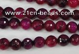 CAG4503 15.5 inches 8mm faceted round fire crackle agate beads