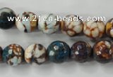 CAG4524 15.5 inches 10mm faceted round fire crackle agate beads