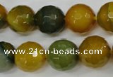 CAG4566 15.5 inches 14mm faceted round agate beads wholesale