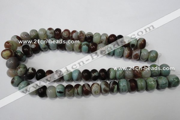 CAG4592 15.5 inches 10*14mm rondelle agate beads wholesale
