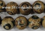 CAG4750 15 inches 16mm round tibetan agate beads wholesale