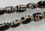 CAG5083 15.5 inches 8*12mm drum tibetan agate beads wholesale