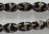 CAG5086 15.5 inches 8*12mm drum tibetan agate beads wholesale