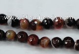CAG5111 15.5 inches 6mm faceted round line agate beads wholesale