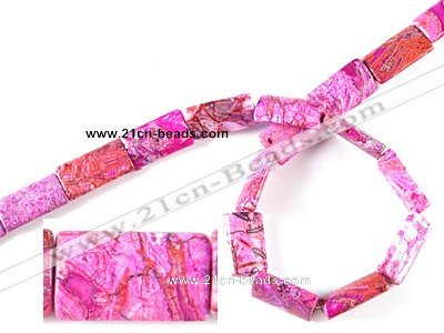 CAG514 15 inches 12*20mm rectangle fuchsia crazy lace agate beads