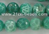 CAG5311 15.5 inches 8mm faceted round peafowl agate gemstone beads