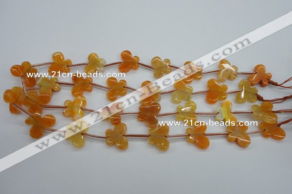 CAG5377 15.5 inches 16*20mm carved butterfly dragon veins agate beads