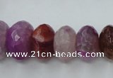 CAG5413 8*12mm – 13*22mm faceted rondelle dragon veins agate beads