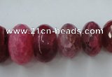 CAG5415 8*12mm – 13*22mm faceted rondelle dragon veins agate beads