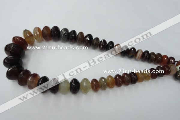 CAG5418 8*12mm – 13*22mm faceted rondelle dragon veins agate beads