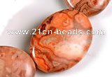 CAG544 15 inches 22*30mm oval mahogany crazy lace agate beads