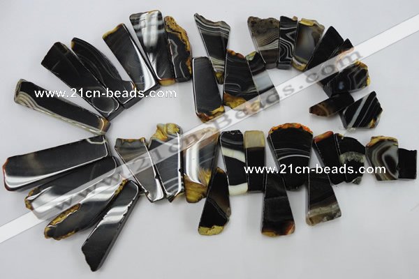CAG5463 15.5 inches 16*26mm - 20*66mm freeform agate gemstone beads