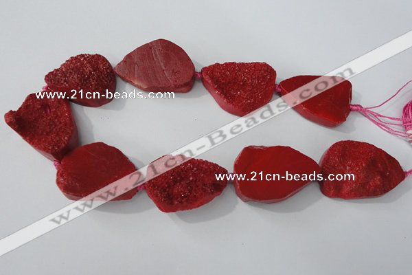 CAG5482 15.5 inches 30*40mm freeform agate gemstone beads