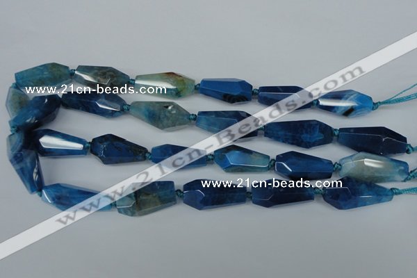 CAG5571 15 inches 15*20mm - 15*32mm faceted nuggets agate beads