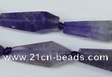 CAG5572 15 inches 15*20mm - 15*38mm faceted nuggets agate beads