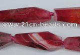 CAG5575 15 inches 15*30mm - 18*45mm faceted nuggets agate beads