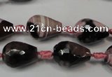 CAG5721 15 inches 12*16mm faceted teardrop fire crackle agate beads