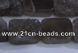 CAG5990 15.5 inches 15*20mm rectangle grey agate gemstone beads