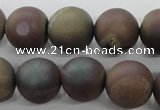 CAG6294 15 inches 12mm round plated druzy agate beads wholesale