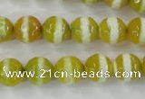 CAG6354 15 inches 8mm faceted round tibetan agate gemstone beads