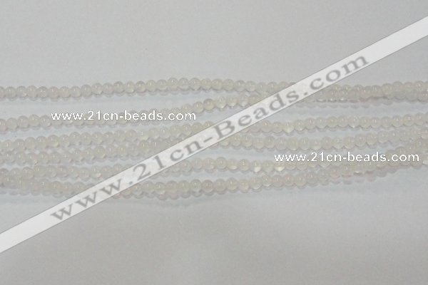 CAG6500 15.5 inches 4mm round Brazilian white agate beads